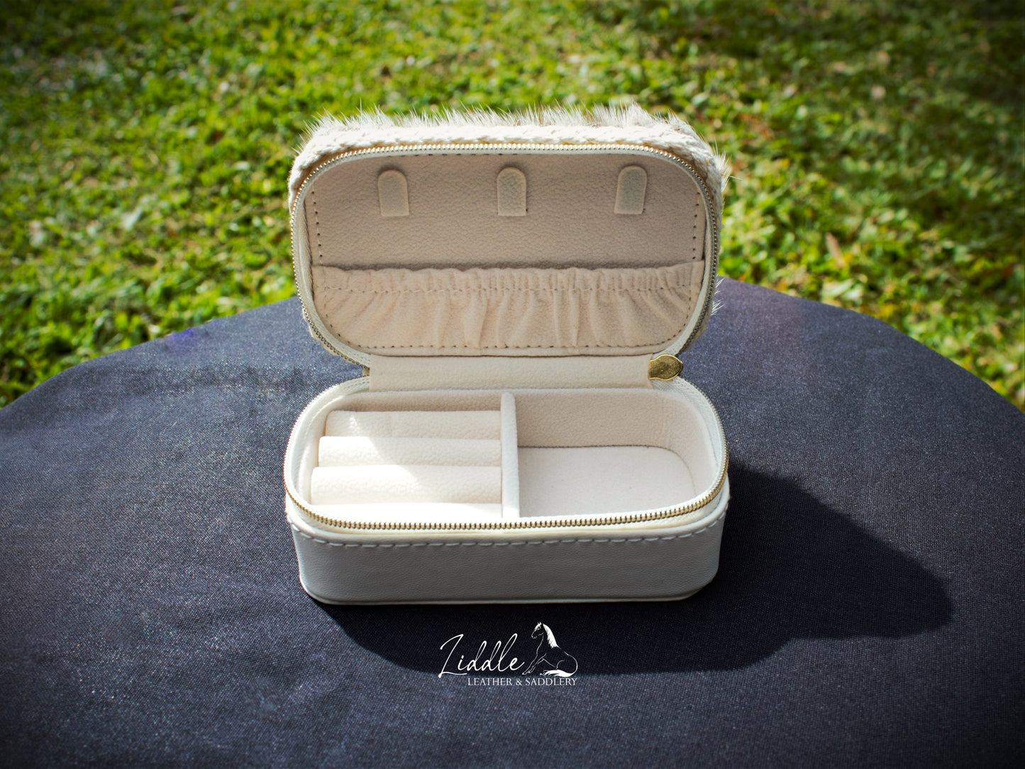 Cowhide Travel Jewellery Box Small