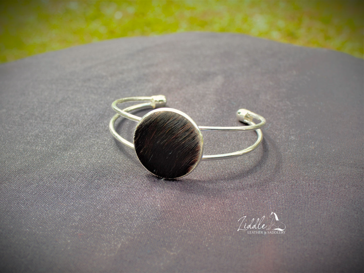 Cowhide Bangle Deep Brown