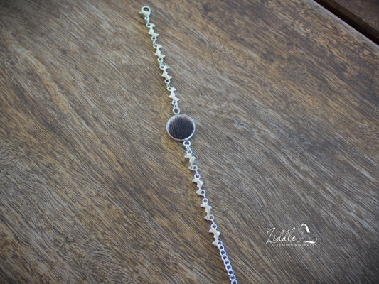 Cowhide Bracelet Deep Brown