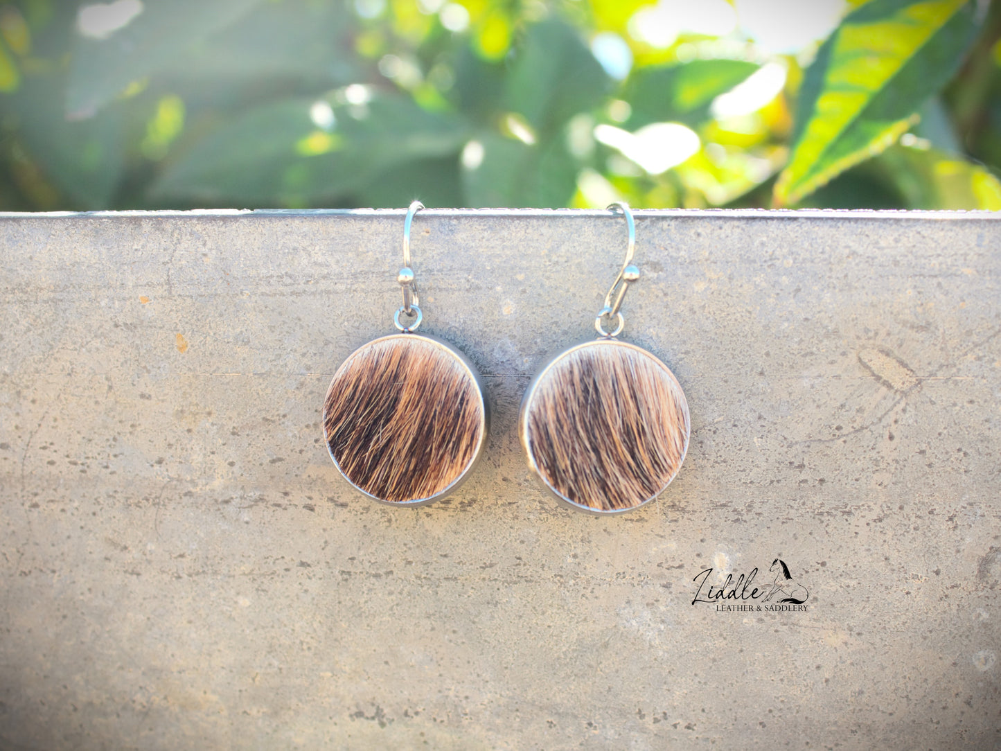 Cowhide Dangle Earring Brindle