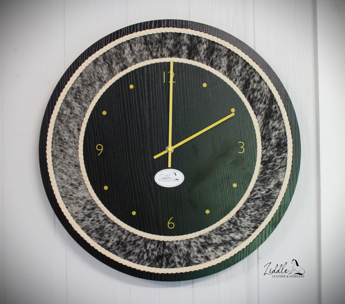 Cowhide Wall clock