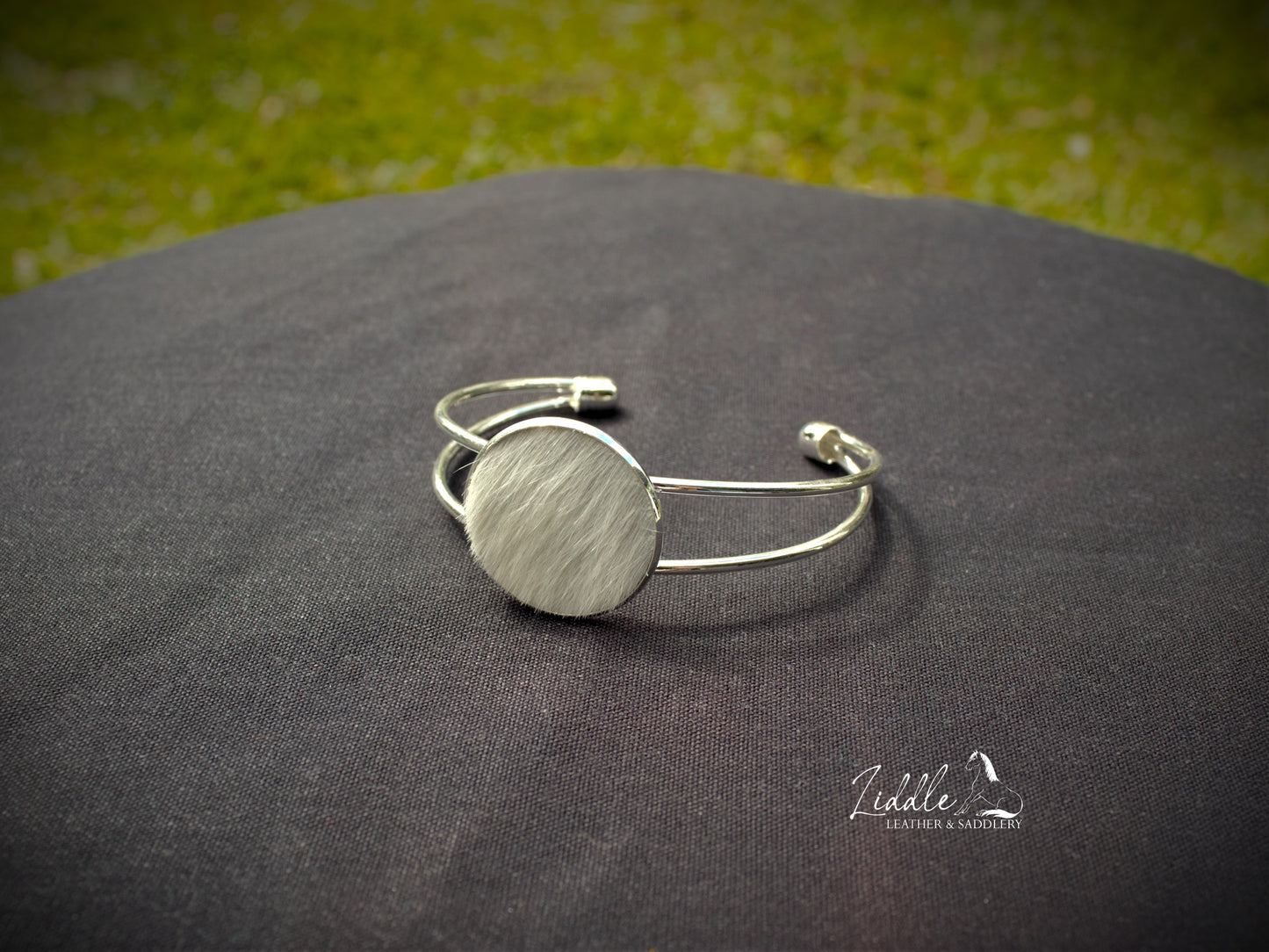 Cowhide Bangle White