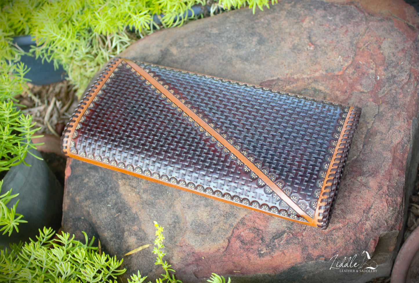 Tooled Flower Laced Clutch