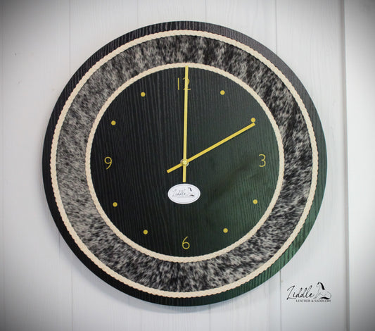 Cowhide Wall clock